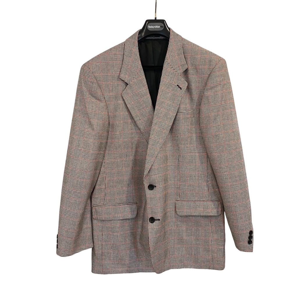 Vintage Brandini Mens 42T Glen Plaid Blazer Grey Red Check Sport Coat Canada